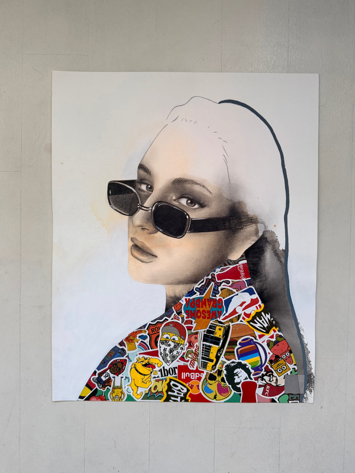 sticker love | the girl with beautiful shirt