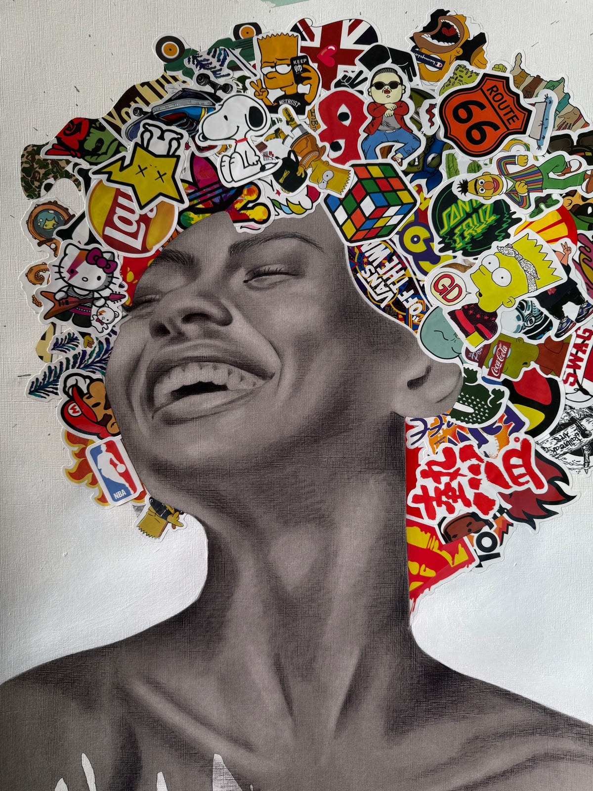 sticker love | the girl with beautiful hair II