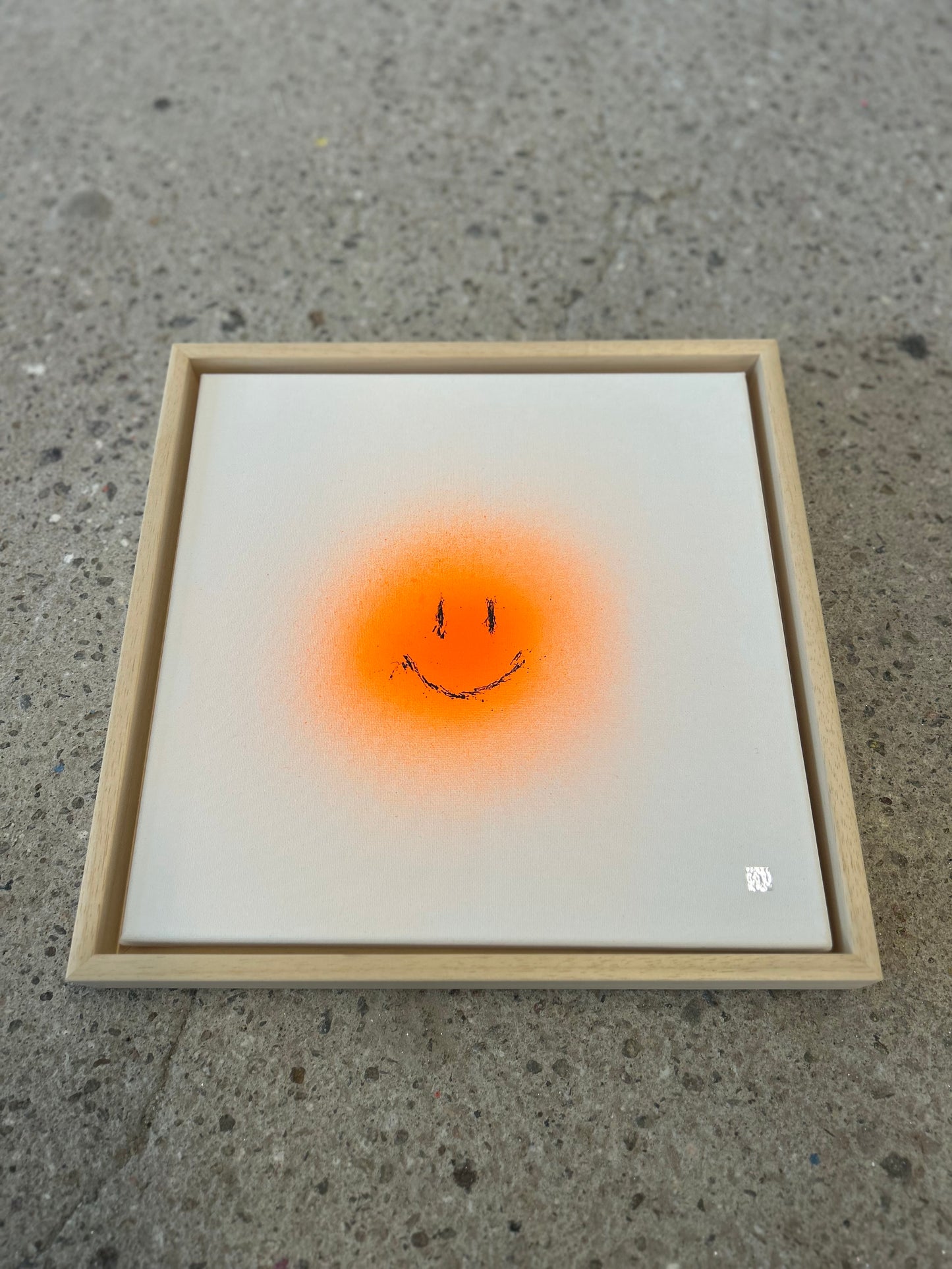 happy smileys | orange on white