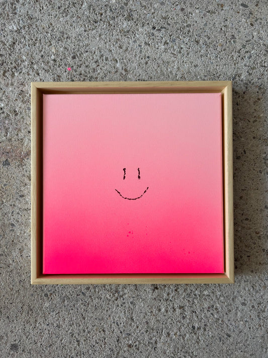 happy smileys | gradient pink