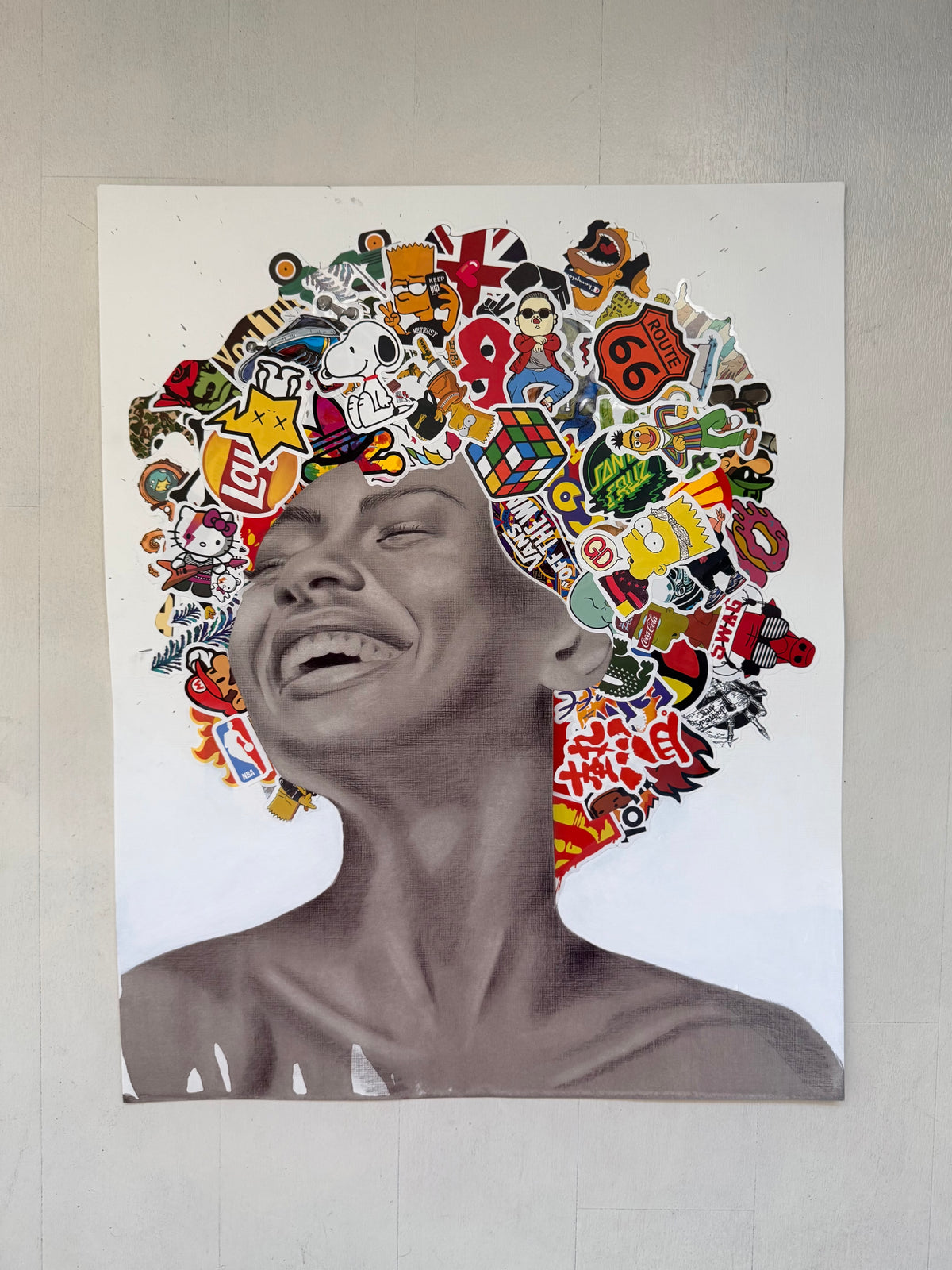 sticker love | the girl with beautiful hair II