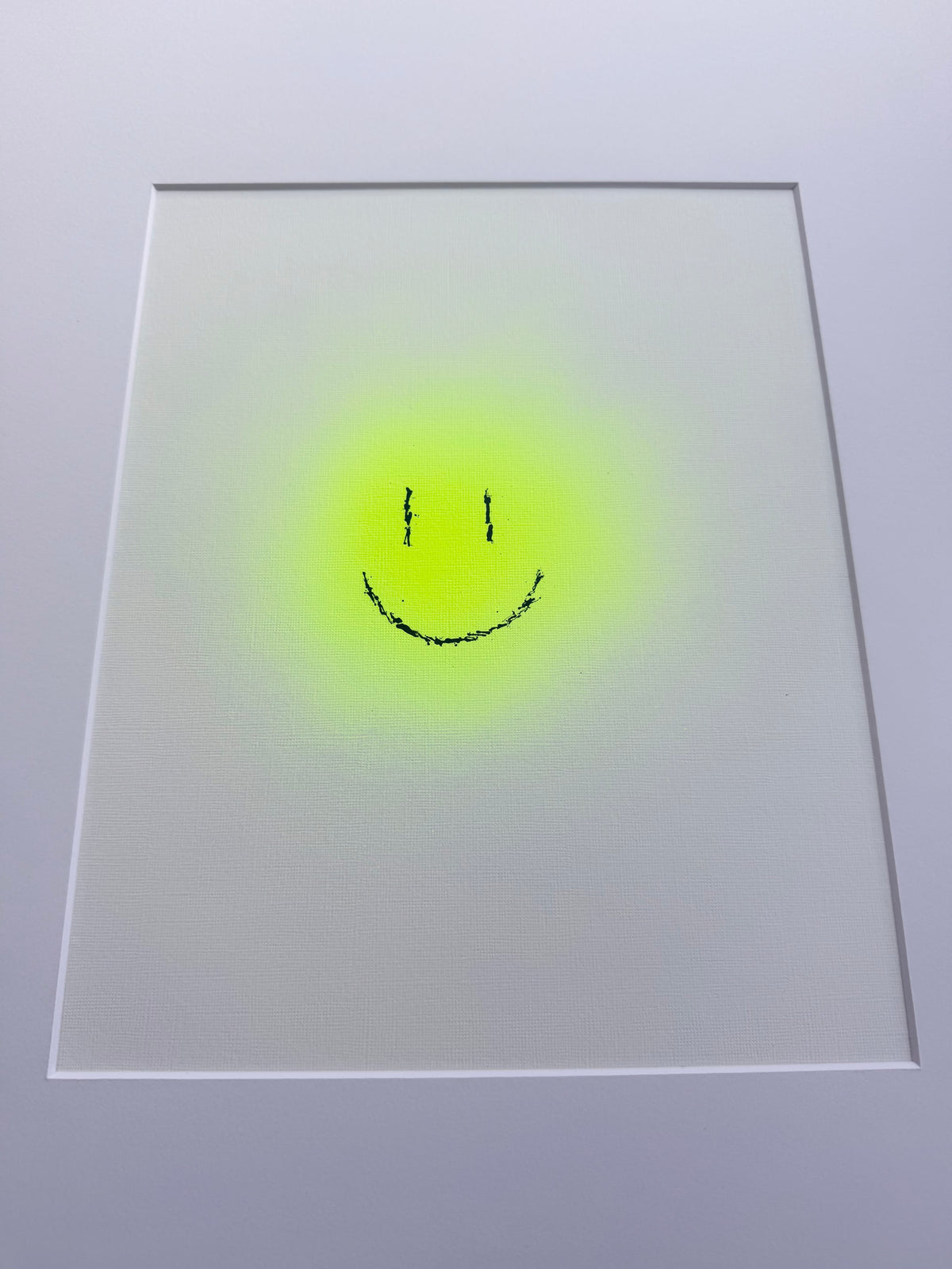 happy smiley | yellow on paper