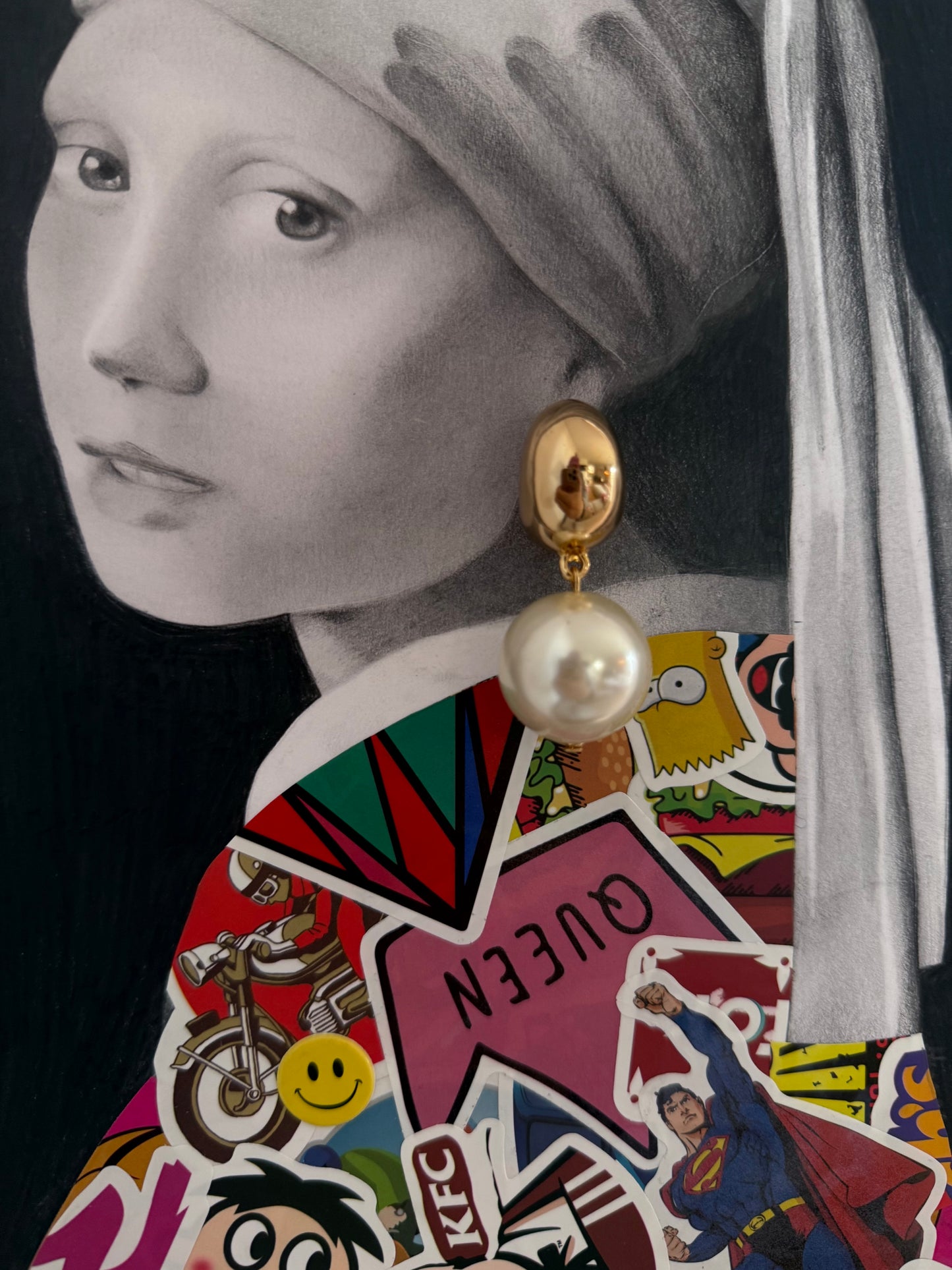 sticker love | girl with a pearl earring