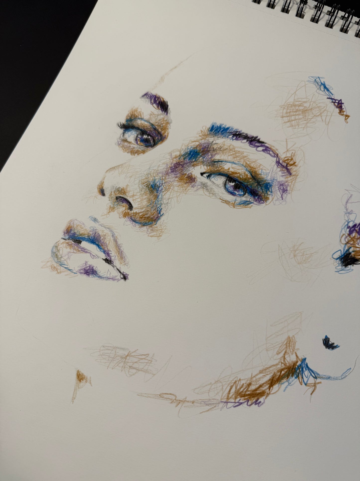 portrait | purple scribble