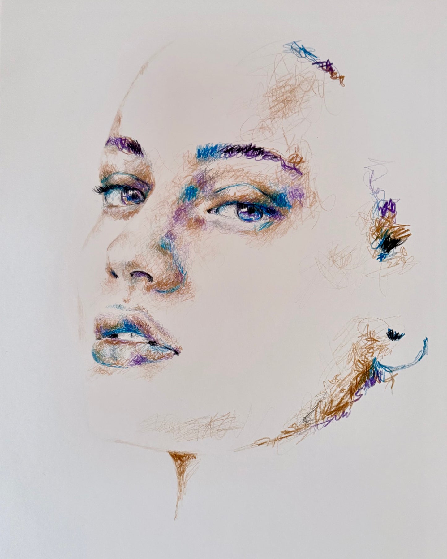 portrait | purple scribble