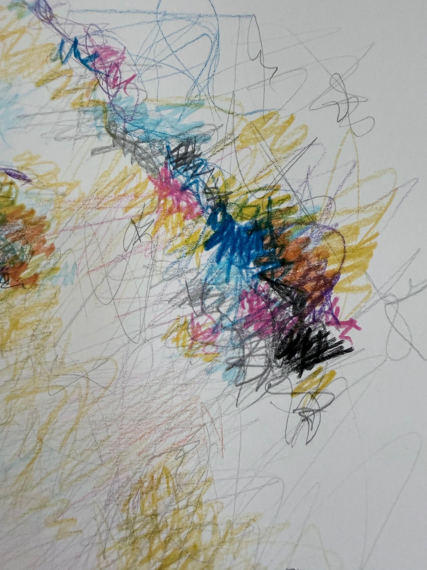 portrait | yellow scribble I