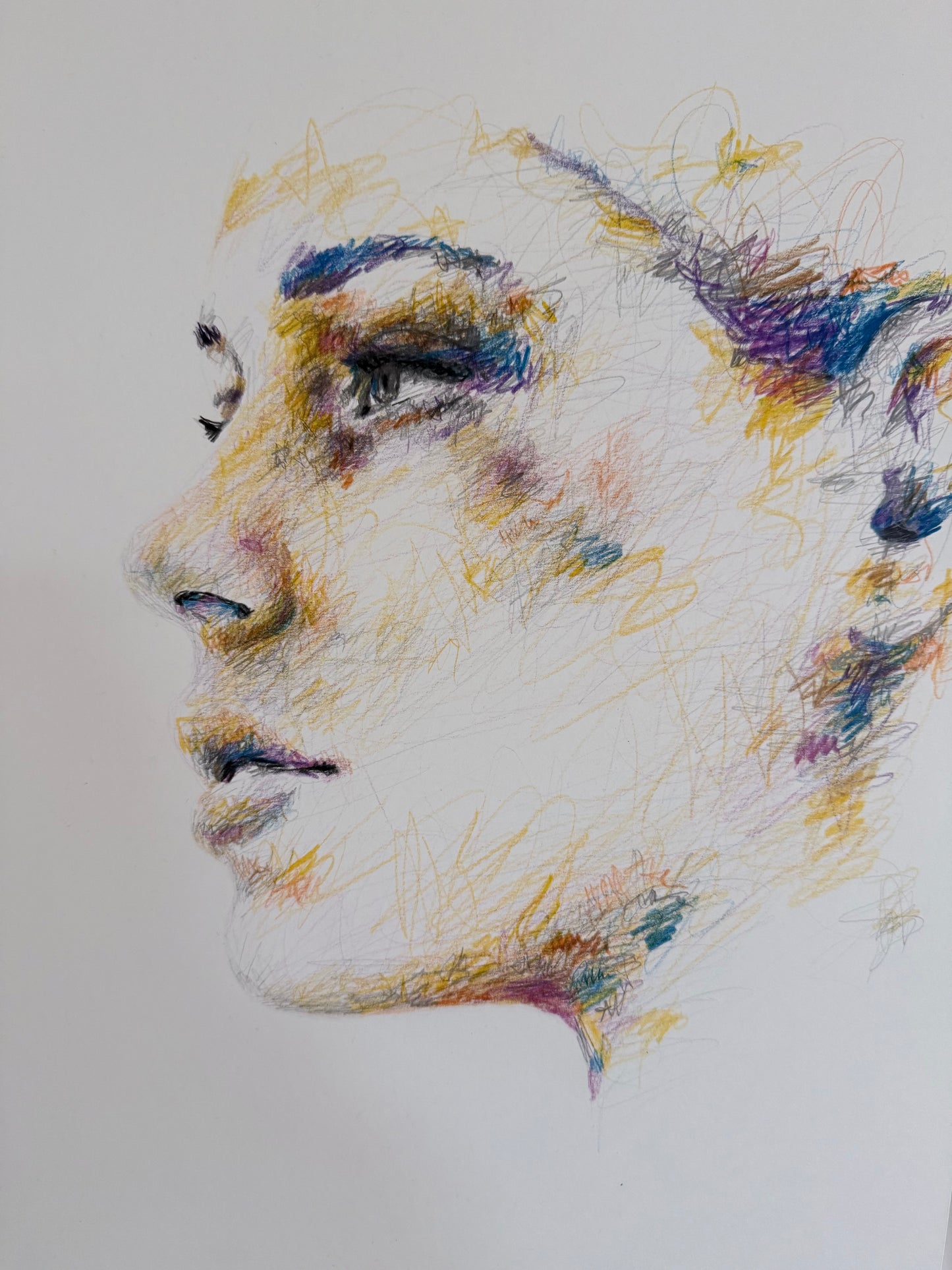 portrait | yellow scribble III