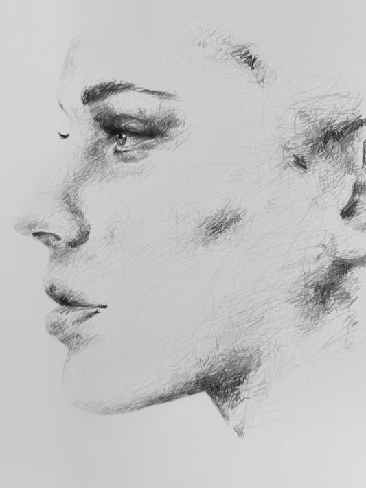 portrait | yellow scribble II