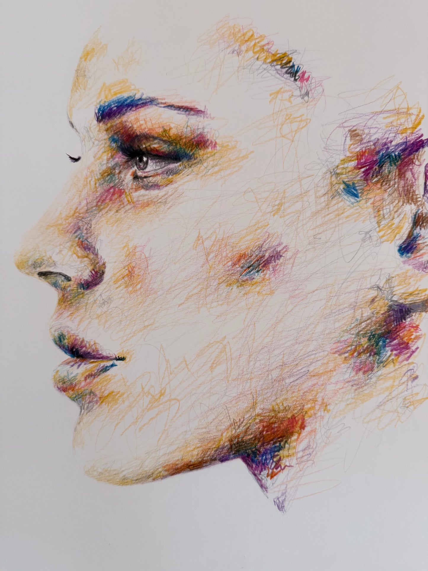 portrait | yellow scribble II