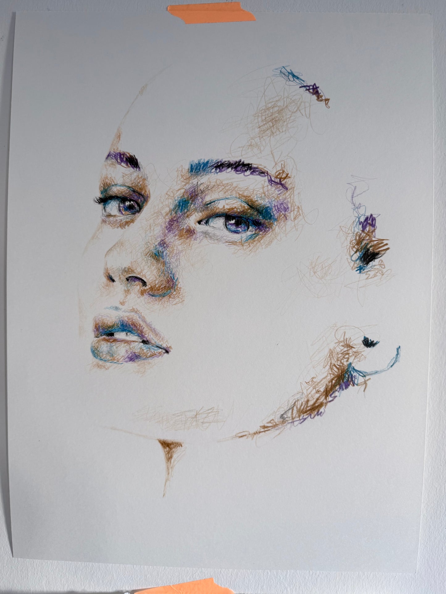 portrait | purple scribble