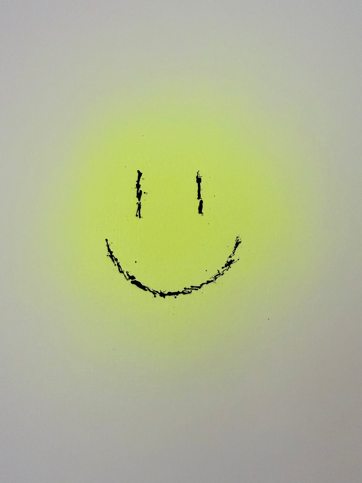 happy smiley | yellow on paper