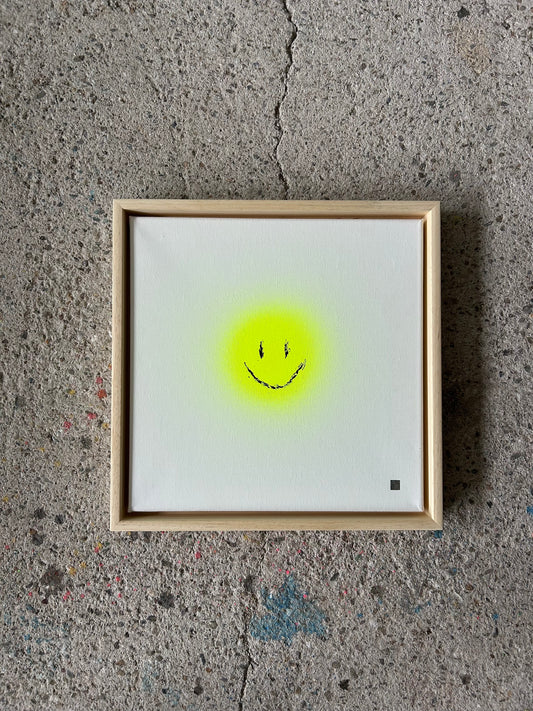 happy smileys | yellow on white