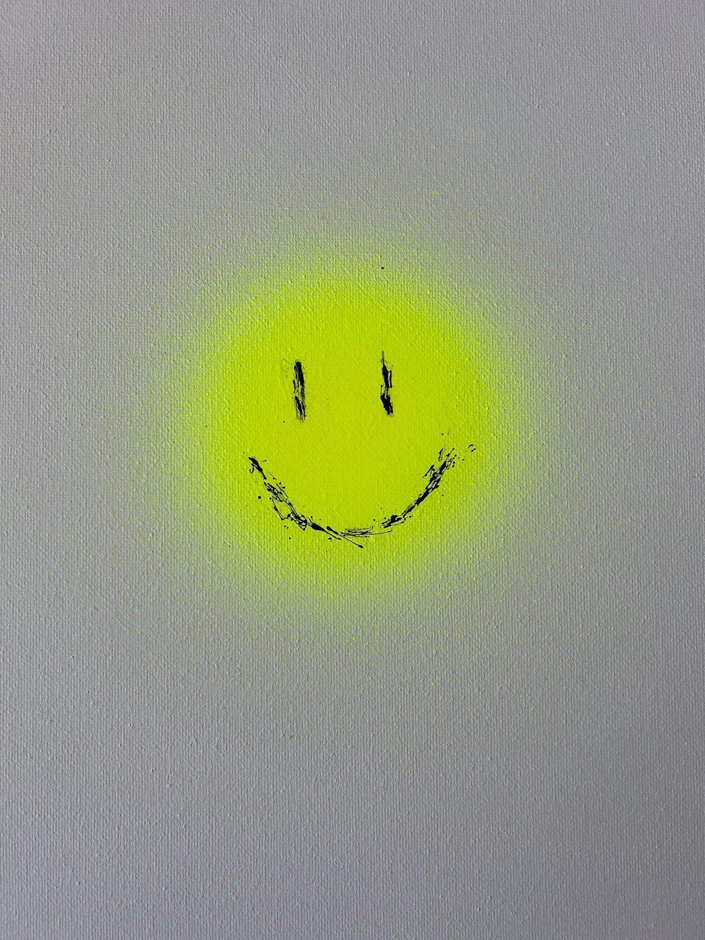 happy smileys | yellow on grey
