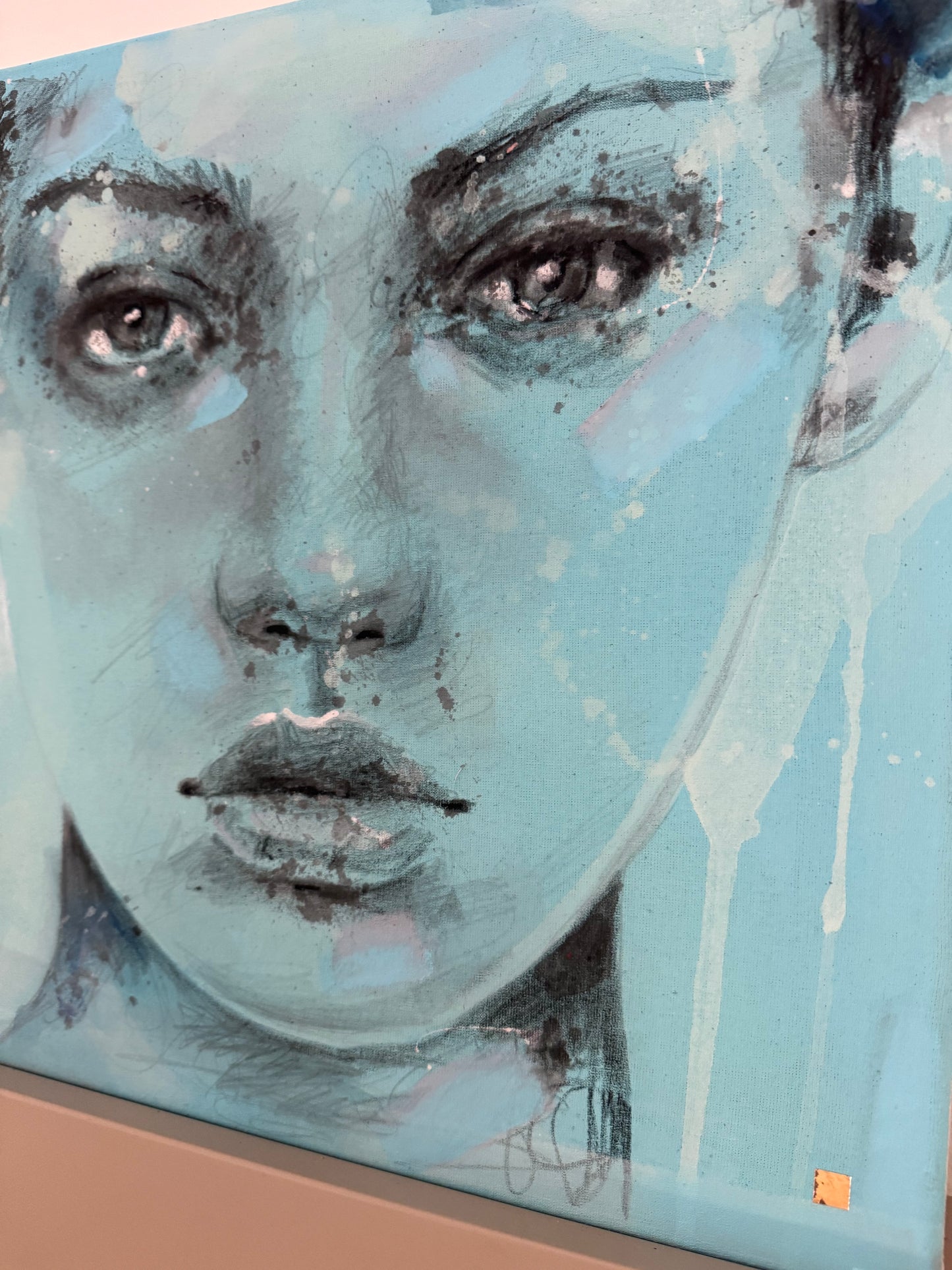 portrait | monochrome light blue