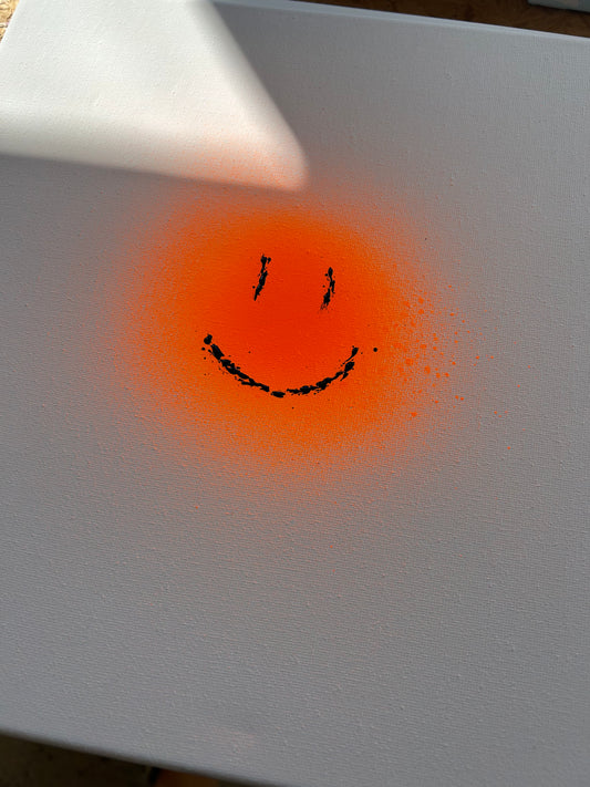 happy smileys | orange on white