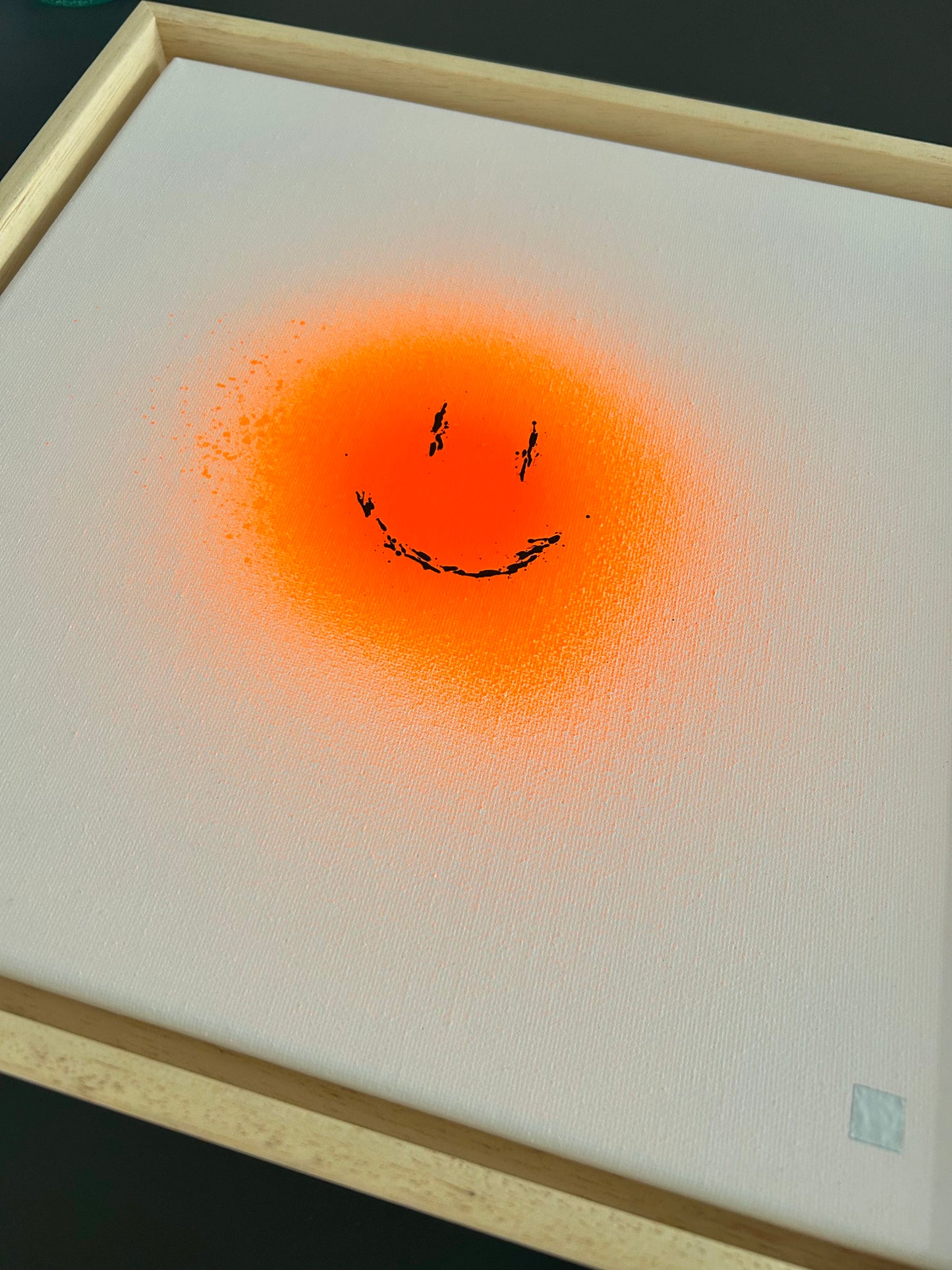 happy smileys | orange on white