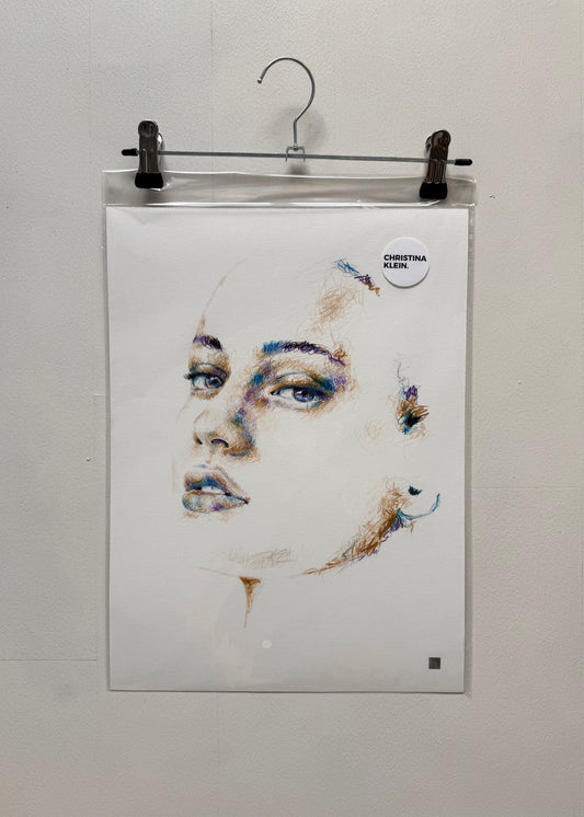portrait | purple scribble