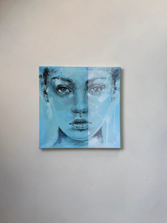 portrait | monochrome light blue